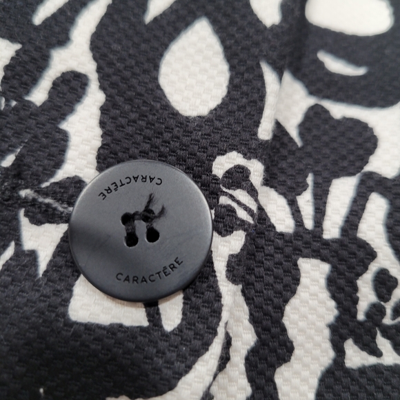 Caractere Single Breasted Blazer Jacket Scribble Print  Large - Picture 6 of 12